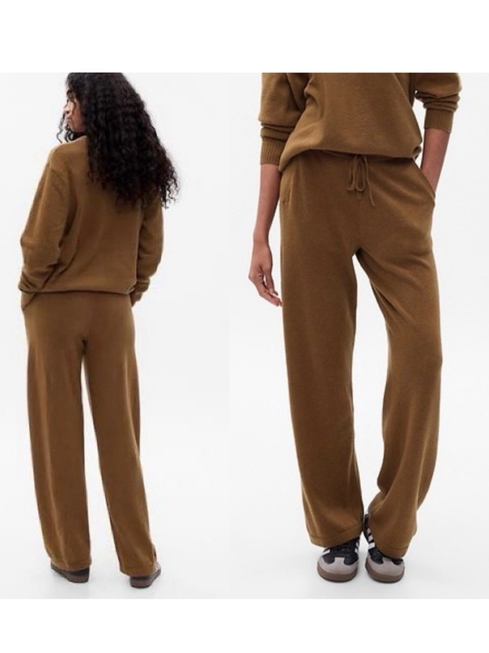 Gap Brown 3-Piece Cash Soft Sweater Set (Cardigan, Tank, & Pant) Size Small Like